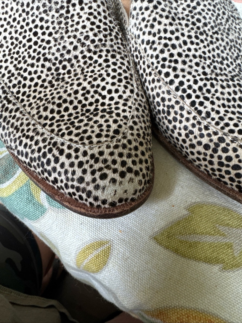 Madewell The Frances Loafer Mules Slides Women’s Size 8 Painted Calf Pattern - Picture 9 of 10